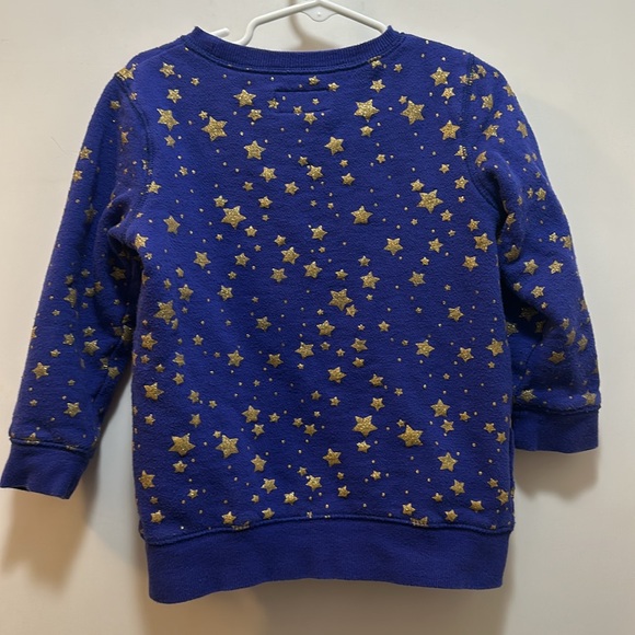 Oshkosh purple with gold stars ✨ sweatshirt, has pockets, size 4 - Picture 4 of 5